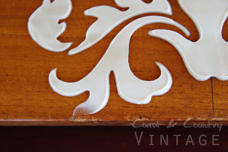 How to Stencil: Create a DIY Raised Carved Wood Effect with Stencils